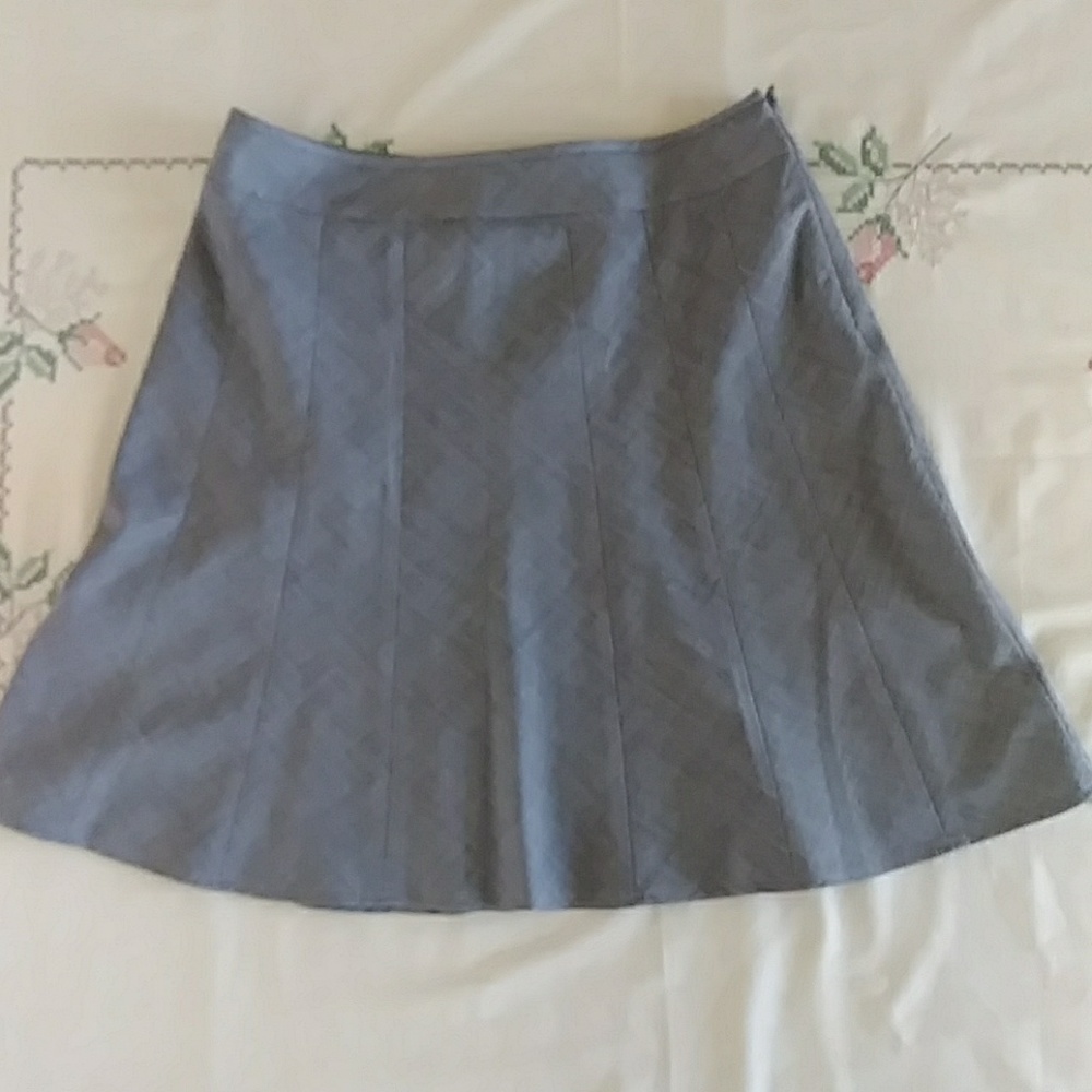Sz 14 Lined Career Skirt in Grey Tweed